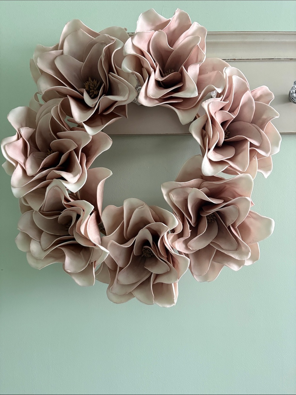 Delicate Blush Floral Wreath – Home Accents